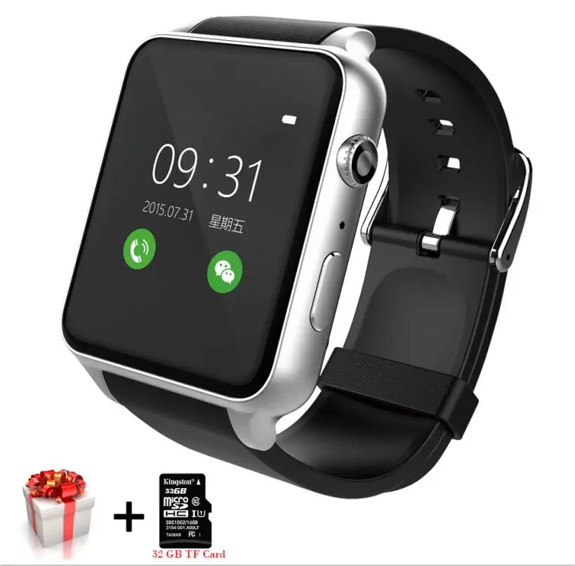 Silver add 32TF Умные часы для мужчин, пульсометр, Bluetooth, Смарт-часы с sim-картой TF, шагомер, Smartwatc для Android, IOS, мужские часы для телефона - Цвет: Silver add 32TF