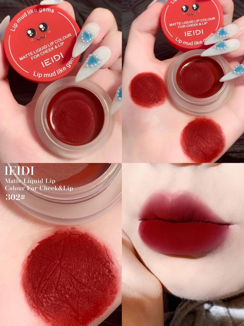 

Cheese Jelly Lip Mud Velvet Matte Waterproof Lipstick Cream Lip Cheek Dual Use Natural Lip Makeup Lip Balm Beauty Cosmetic Glaze