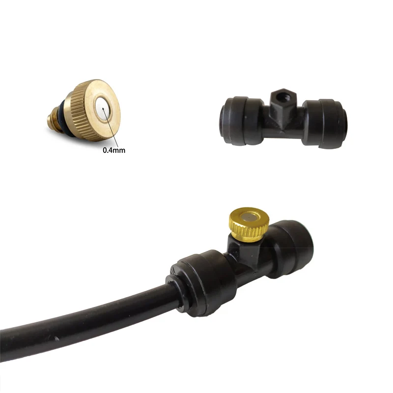

1/4" Water System Slip Lock Quick Pushing Plastic Nozzle Seat UNC10-24 For Outdoor Cooling System