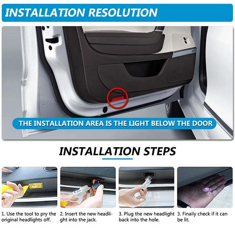 Автомобильный светодиодный логотив для дверей Добро пожаловать логотип