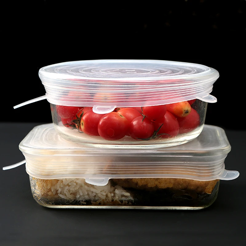 XXL 7/14 шт. силиконовые крышки для пищевых продуктов Многоразовые регулируемые