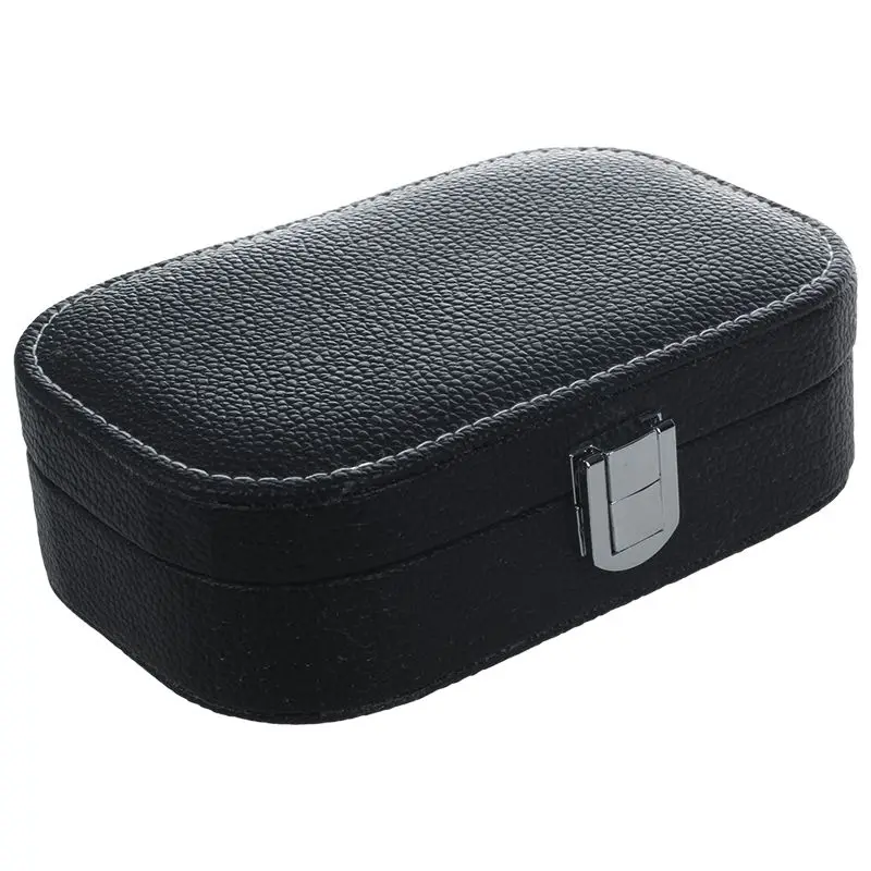

Mini Jewelry Organizer box PU leather jewelry box princess dressing birthday gift Earring & Ring collection Box