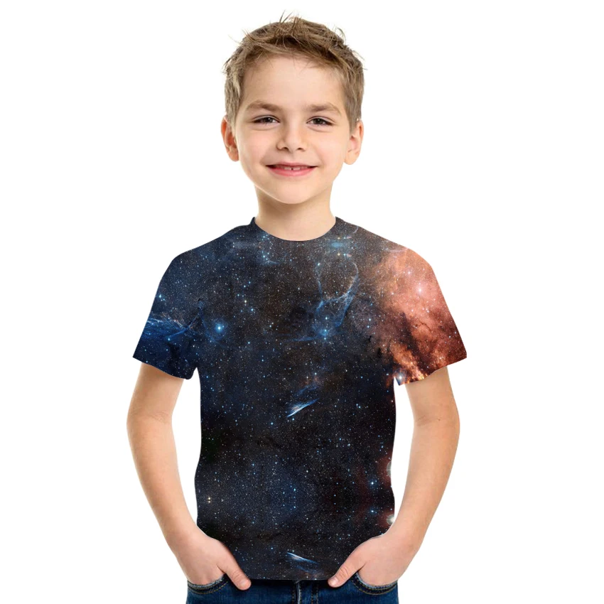

summer Universe Planet Space Galaxy 3D T-shirts for boys and girls 3D printed cool T-shirts for boys and girls fashion street we