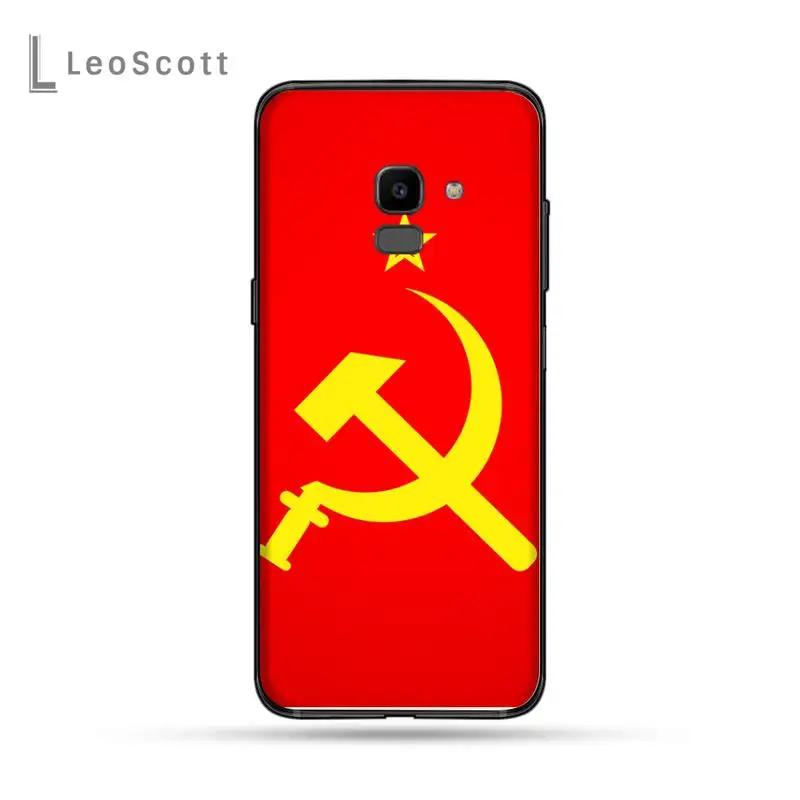 

Soviet Union USSR Grunge Flag Painted Phone Case For Samsung Galaxy J2 J4 J5 J6 J7 J8 2016 2017 2018 Prime Pro plus Neo duo