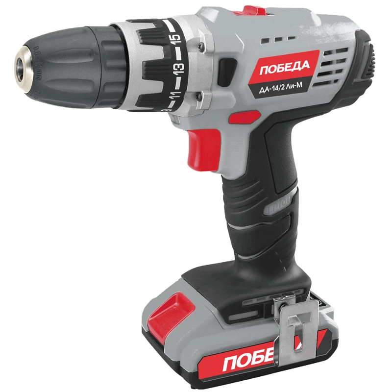 Drill-screwdriver rechargeable victory da-14/2 li-M (2 speeds work zone illumination reverse case) | Инструменты