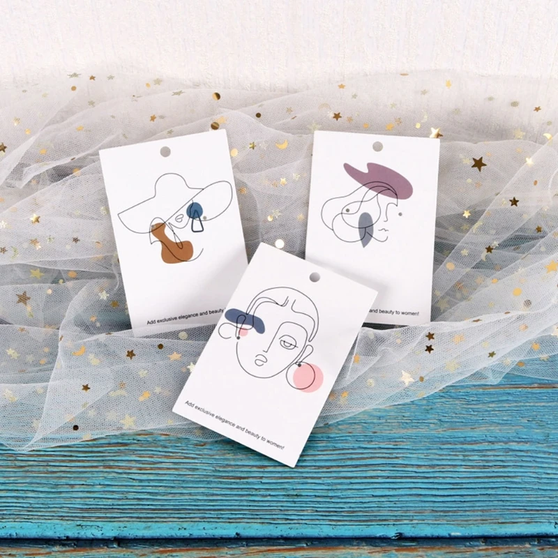 Набор из 100 сережек и ожерелья с держателем для карт подходят ювелирных изделий