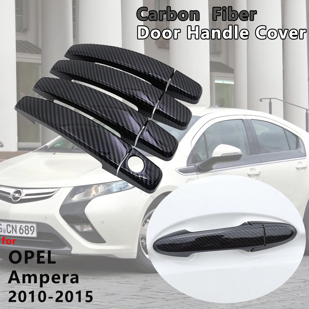 

Gloss Black Carbon Fiber Door Handle Cover Catch Trim Accessories for Chevrolet VOLT Opel Ampera 2010 2011 2012 2013 2014 2015