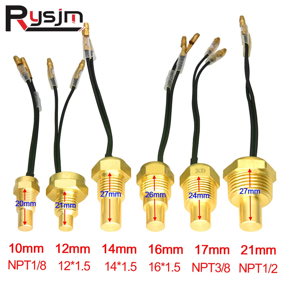 

12V 24V Car Truck Digital Water Temperature Sensor NPT1/8 50K Head Plug 10mm 12mm 14mm 16mm 17mm 18mm 21mm Water Temp Sender