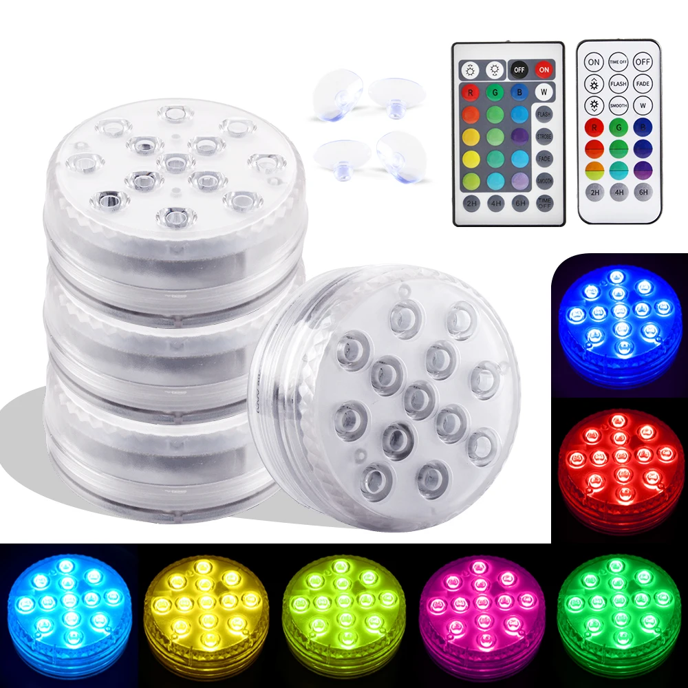 

13 LED Remote Control RGB Diving Light Swimming Pool Light Underwater Night Light Outdoor Party Christmas Party Decoration Light