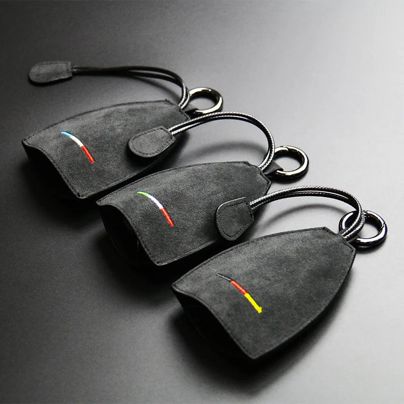 Брелок для ключей из алькантары подвесной замшевый чехол автомобильного ключа