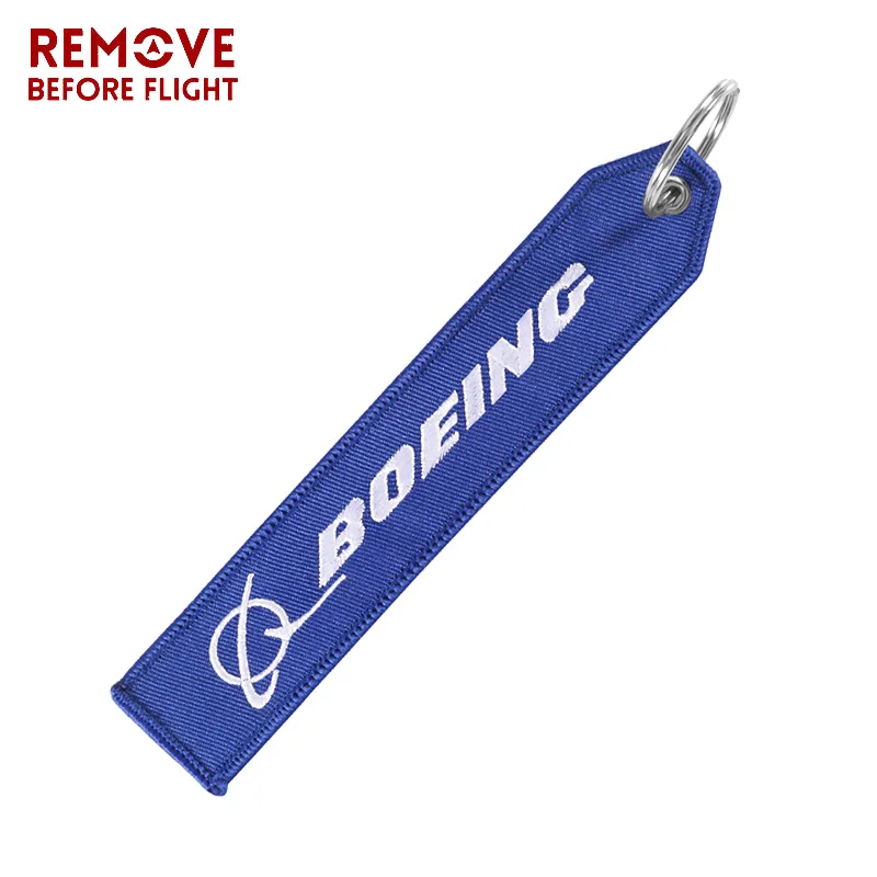 

BOEING Keychain Aviation Key Ring Double-sided Embroidery Cars and Motorcycles Keychain OEM Customized Key chains llavero Gift