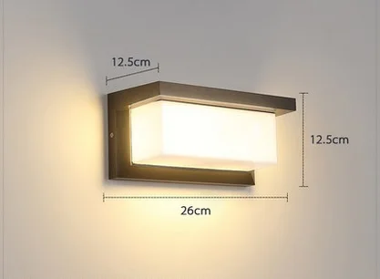 

Outdoor waterproof wall light 12W 18W 30W 50W Aluminum body villa courtyard garden Porch corridor Model A wall lamp