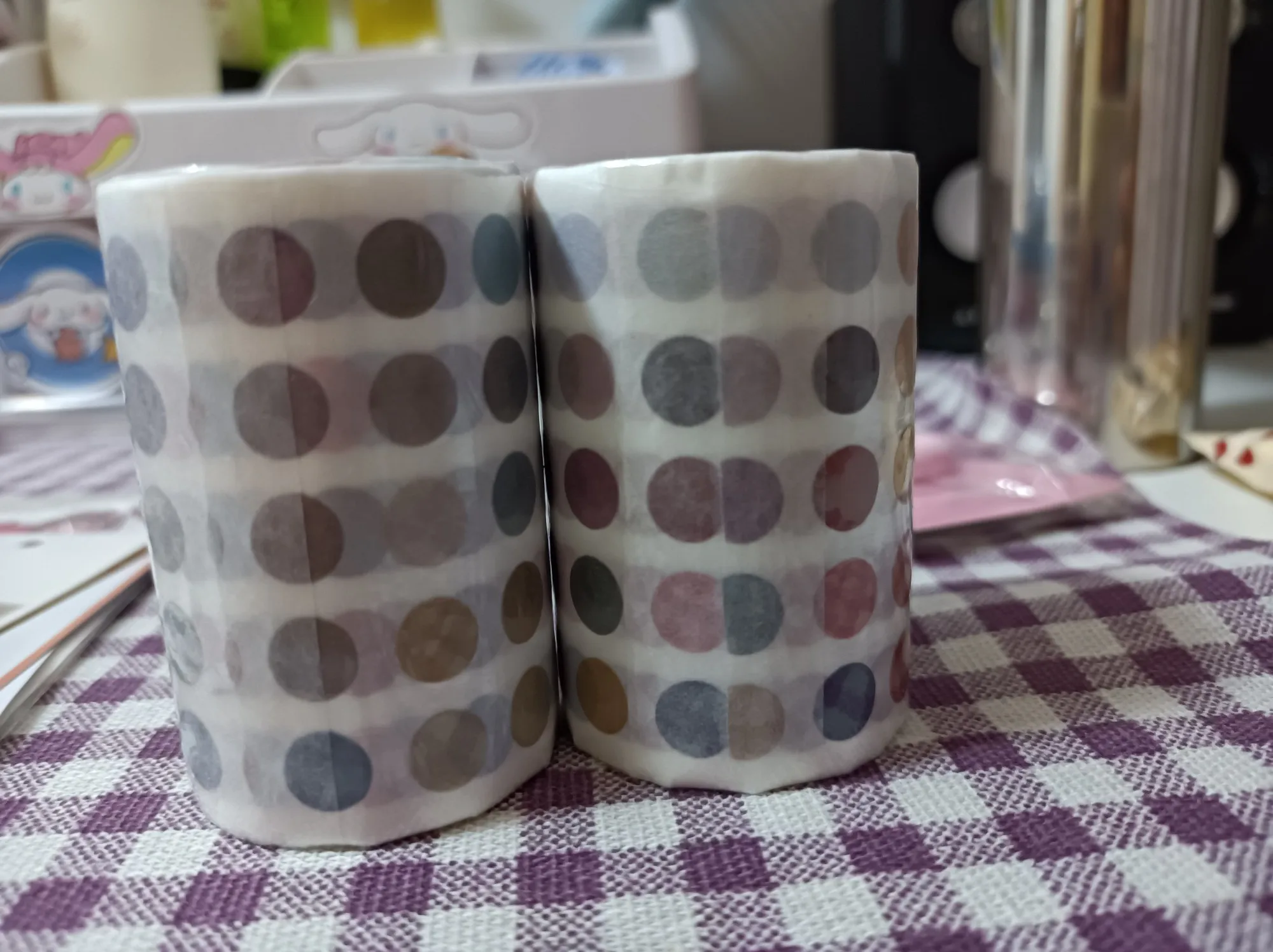 

Stationery Stickers Aesthetic about 1300 pieces a roll Scrapbooking Round stickers in notebook