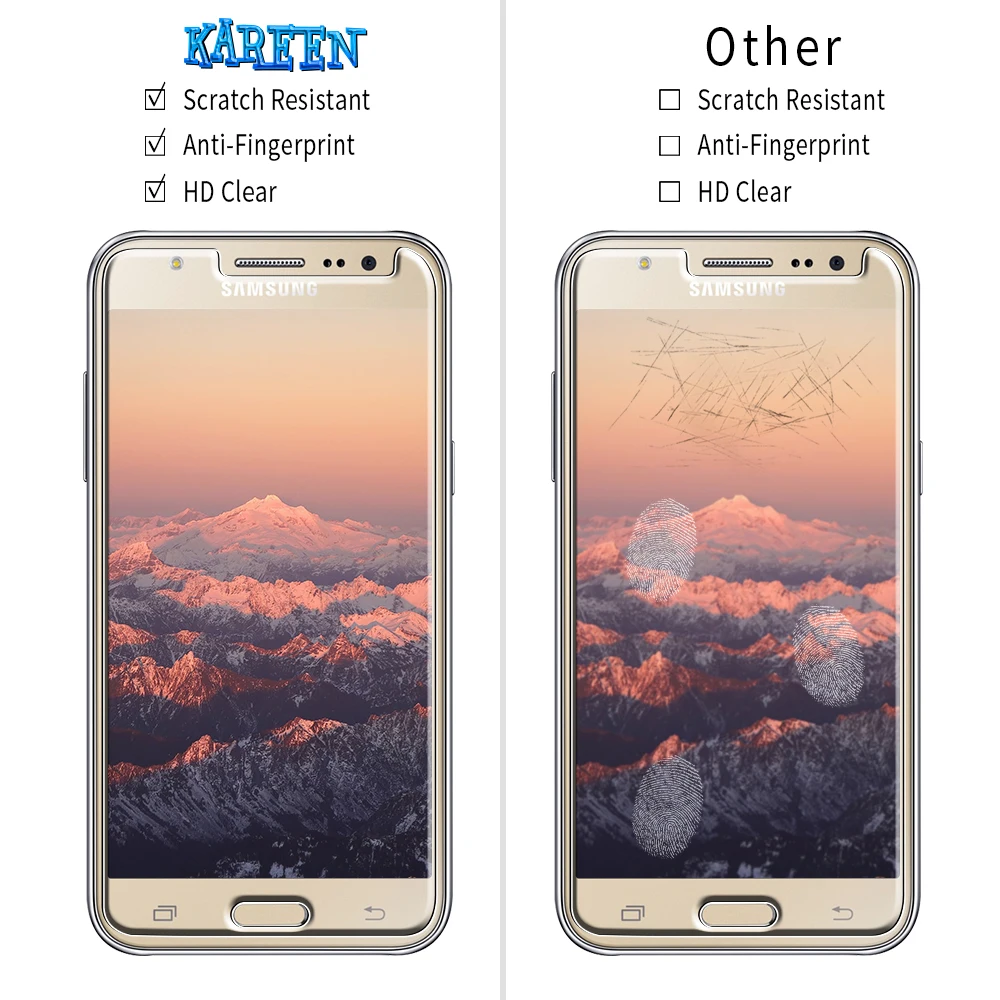 Закаленное стекло KAREEN (3 шт.) для Samsung Galaxy J8 J7 Prime 2 Pro Nxt V Duo Max J6 Plus J5 J4 защита