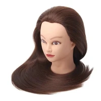 cammitever 20mannequin head brown hair synthetic mannequin hairdressing doll heads cosmetology mannequin heads women manikin