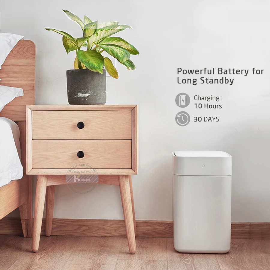 

Konco Trash Can intelligent Waterproof Waste Bins Automatic Induction Electric Trash Can Garbage Cans Charging Type Battery Type