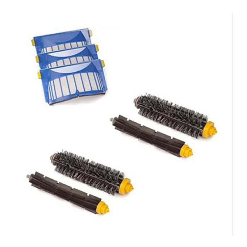 Aerovac Filter +Bristle and Flexible Beater Brush for iRobot Roomba 600 610 620 630 650 660 680 Vacuum Cleaner Accessories.