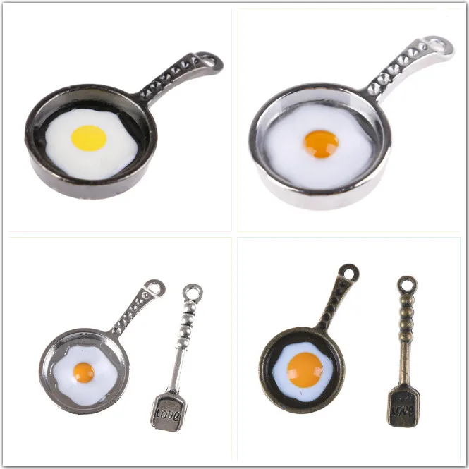 1/12 кукольный домик миниатюрная сковорода жареные яйца кухонные принадлежности