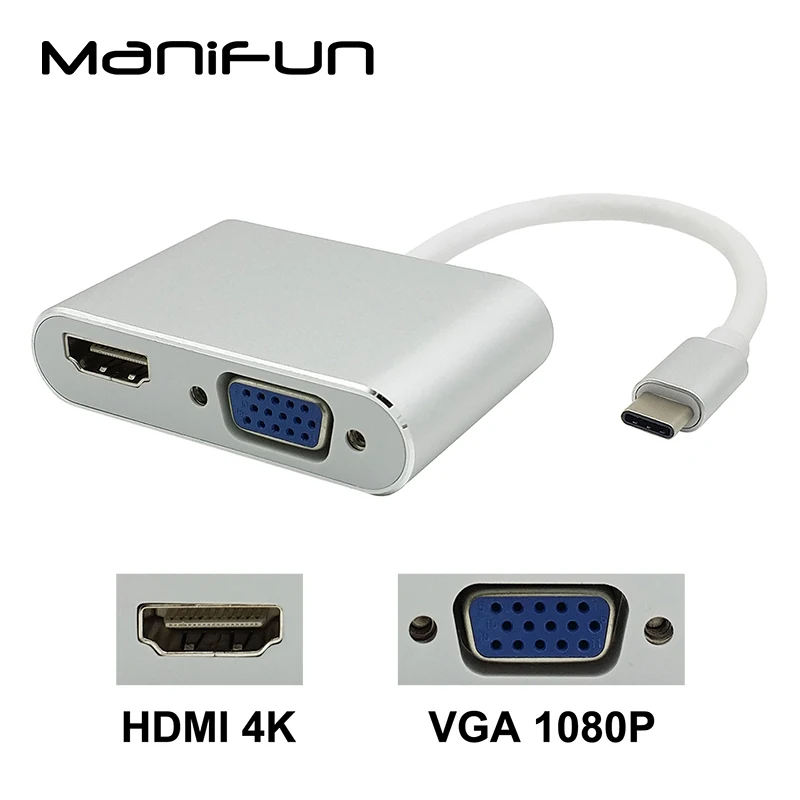USB C к HDMI 4K VGA 1080P type адаптер поддержка * 2K для Macbook Google Pixel c VGA|hdmi vga adapter|hdmi 4kto hdmi |