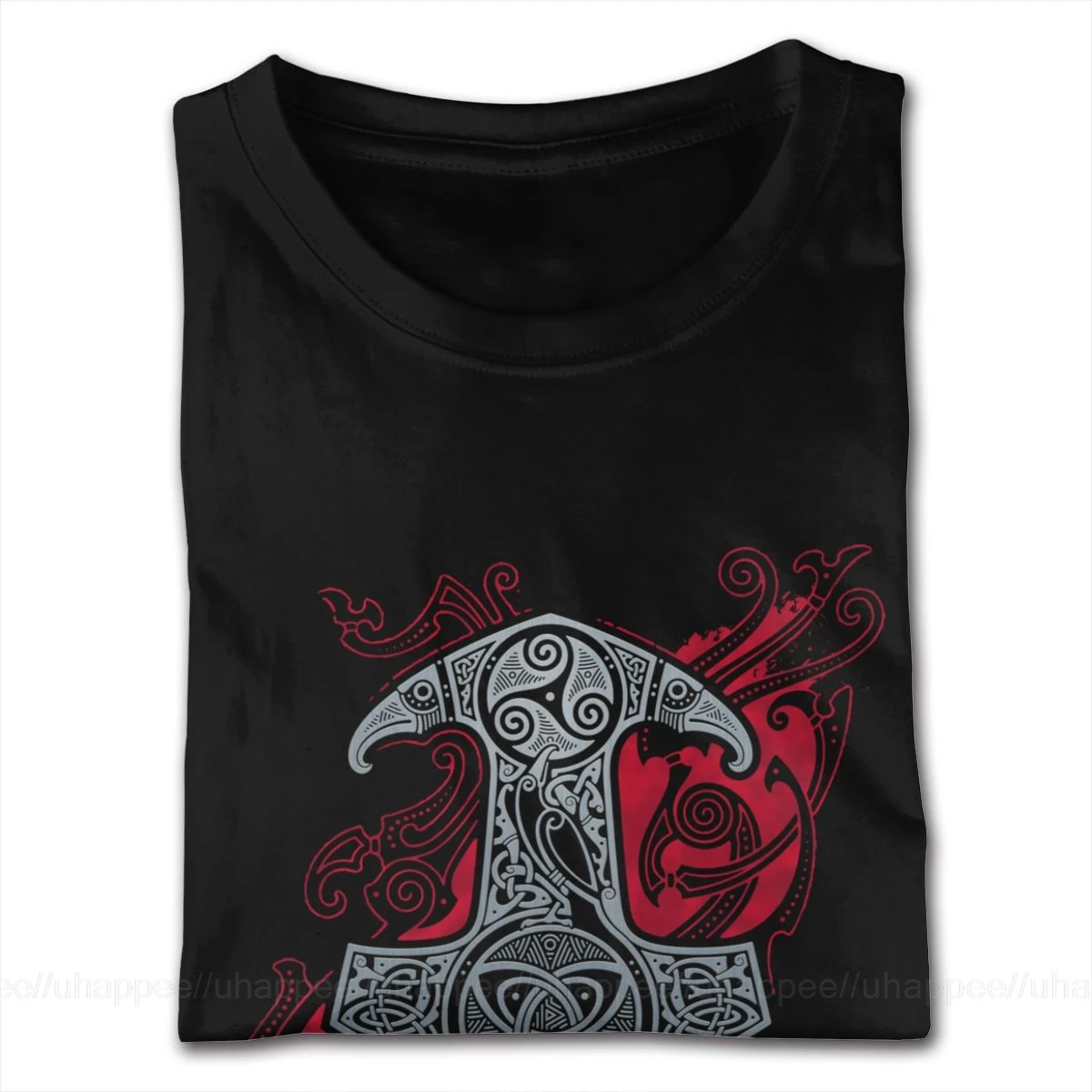 Мужская хлопковая футболка с коротким рукавом и круглым вырезом|Мужские