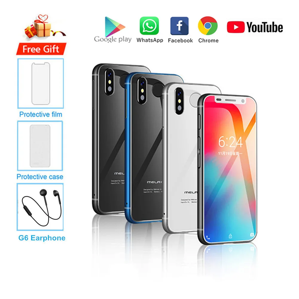 Подарок! смартфон Melrose Android 8,1 4G LTE 3,4 ''Супер Мини 3 ГБ 32 ГБ отпечаток пальца Google Мобильный телефон PK S9 K15