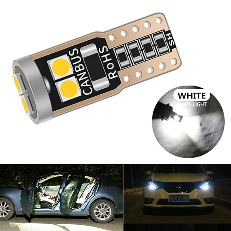10x Canbus 194 светодиодный светильник лампы W5W T10 лампа автомобиля для Renault Safrane megane 2