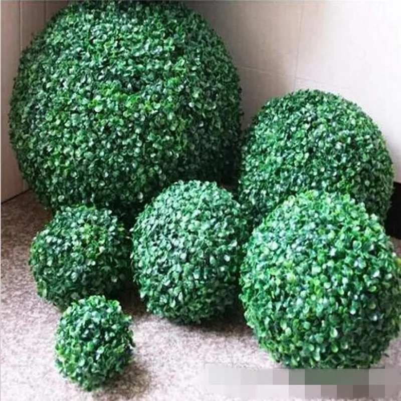 

40CM 16inch artificial Plastic Milan Grass boxwood ball kissing ball for Garden Home Decor Wedding Christmas Bar Party Decor