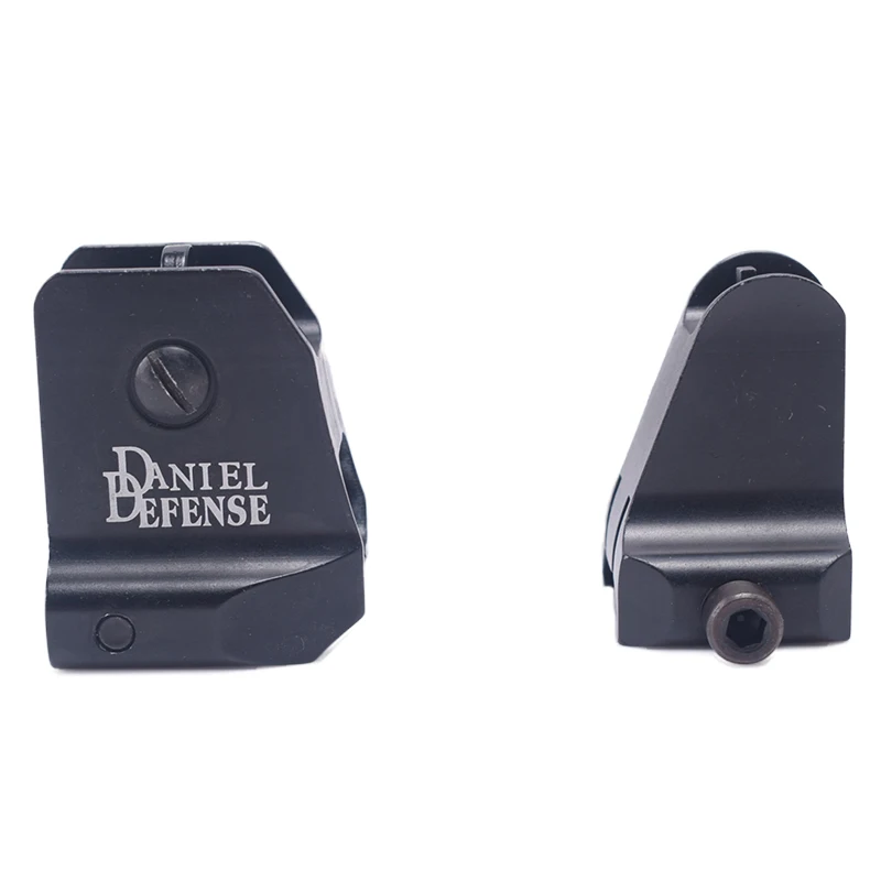

Tactical CNC DD Fixed Front Rear Iron Sight Combo Set Windage Adjustment Knob for Hunting Airsoft AR15 Apertures Iron Sights