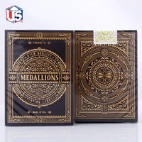 theory 11 medallions playing cards uspcc medallion signature edition deck gold embossed box poker magic cards magic tricks props