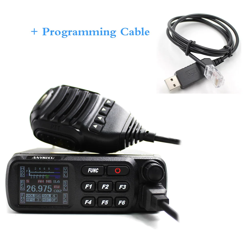 add Cable A-CB-27 CB радио 26,965-27,405 mhz AM/FM 12/24 v 4 ватт lcd schermo shotware Citizen Band Multi-Le Norme Мобильная радиостанция CB CB27 - Цвет: add Cable