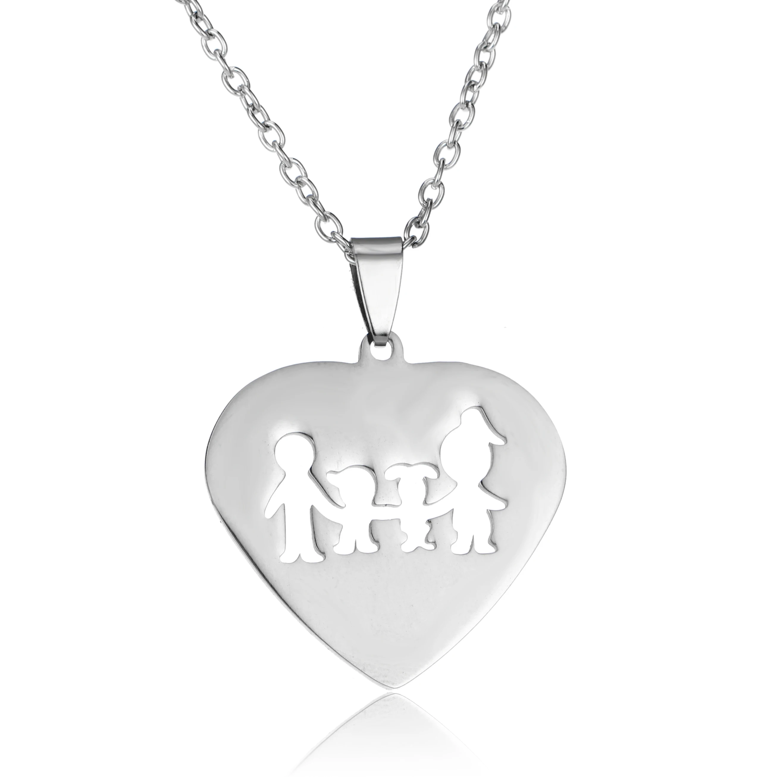 Ожерелье с подвеской в виде сердца для мамы дочки папы и сына вечеринки честь Дня