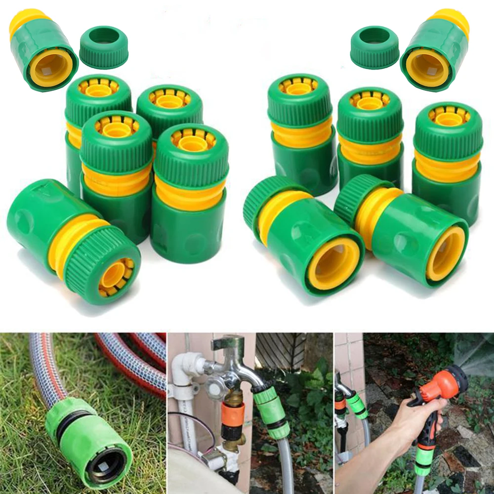 

10 Pcs 1/2 Inch Hose Garden Faucet Water Pipe Quick Connect Adapter Garden Hose Distributor Garden Watering Connecting Tools