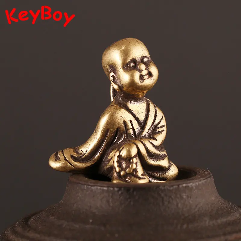 Брелоки из чистой меди маленькие подвески винтажные латунные со статуей Будды