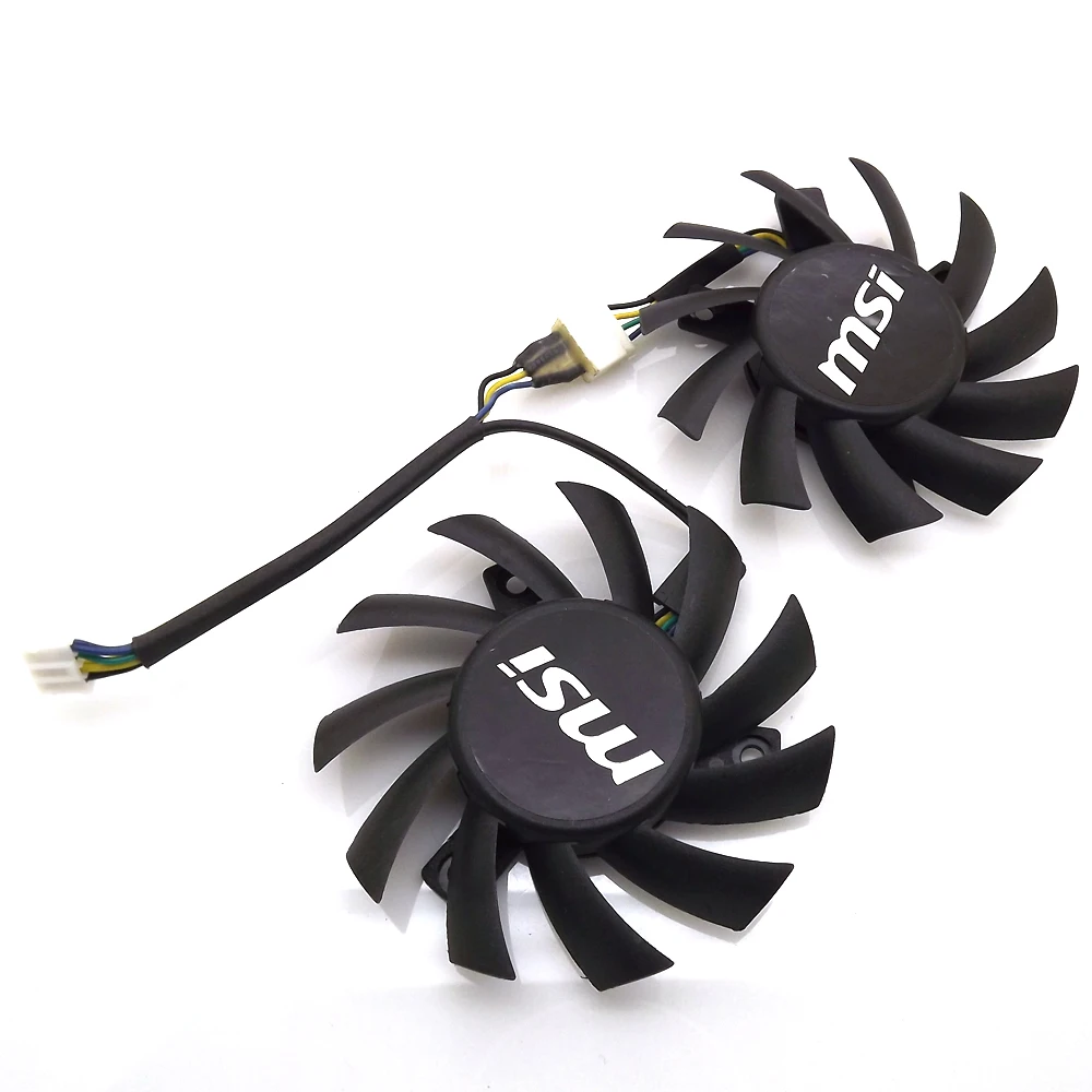 Бесплатная доставка 2 шт./лот PLA07010S12HH 12 В 0.50A 65 мм для MSI R5770 N450GTS HAWK Вентилятор