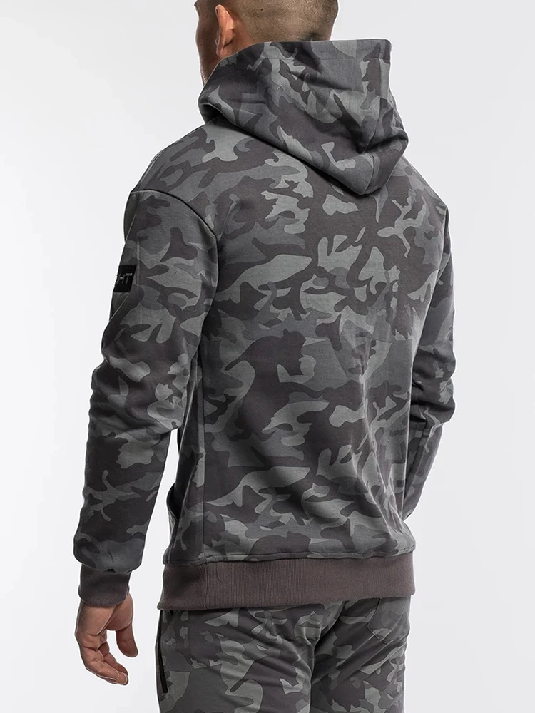 

Camouflage Tracksuit Men Sport Kit Hoddies+Joggers Gym Clothing Fitness Workout Clothes Long Sleeve Mens Sportswear Running Sets