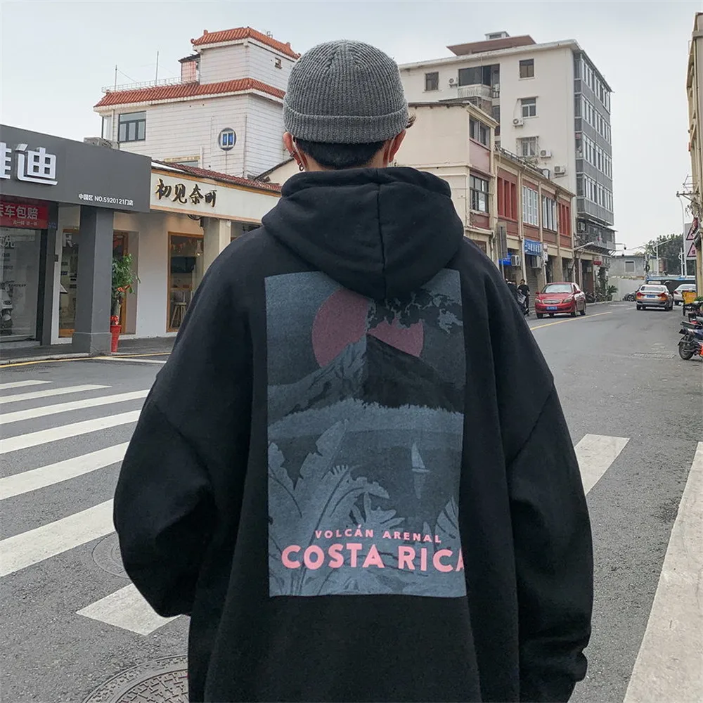 

Black Oversize Gothic Hoodie Streetwear Men Hip Hop Cartoon Sweatshirt Girls Cool Tops Casual Funny Spring Autumn Japan Hoodies