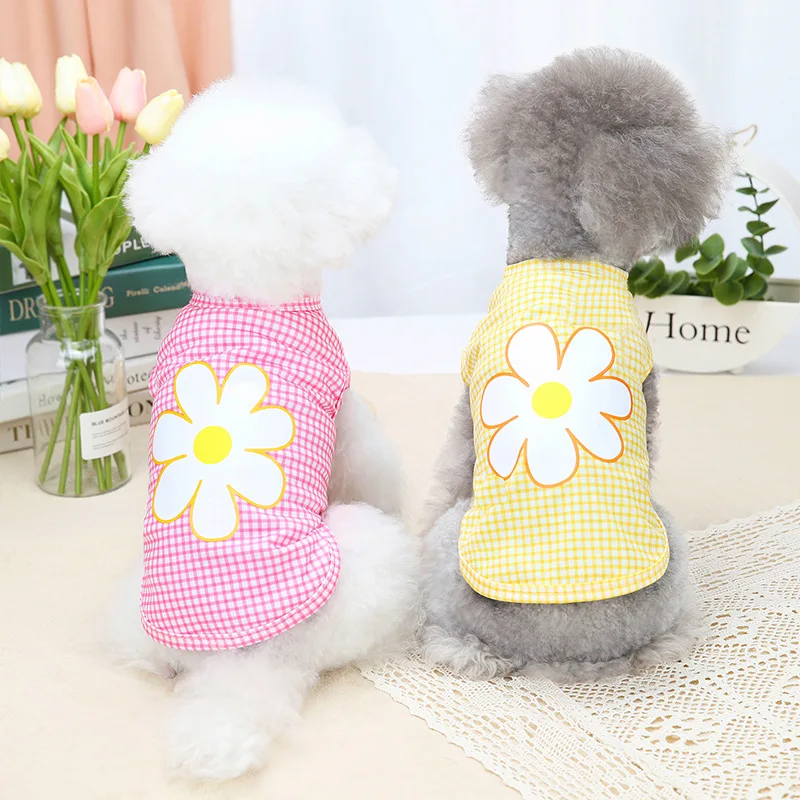 

Fashion Dog Clothes Small Dogs XS-L Clothing Pet Vest Puppy Dog Coat Princess Printed Cotton T Shirt Pets Accessories