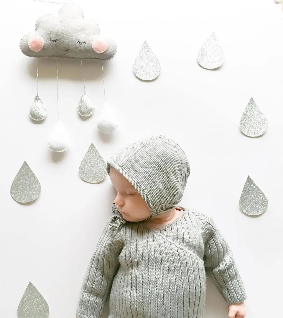 INS, декор для детской комнаты, Висячие облака, украшения, Babykamer Decoratie, кроватка, колокольчик, украшение для детской комнаты, сделай сам, капли воды