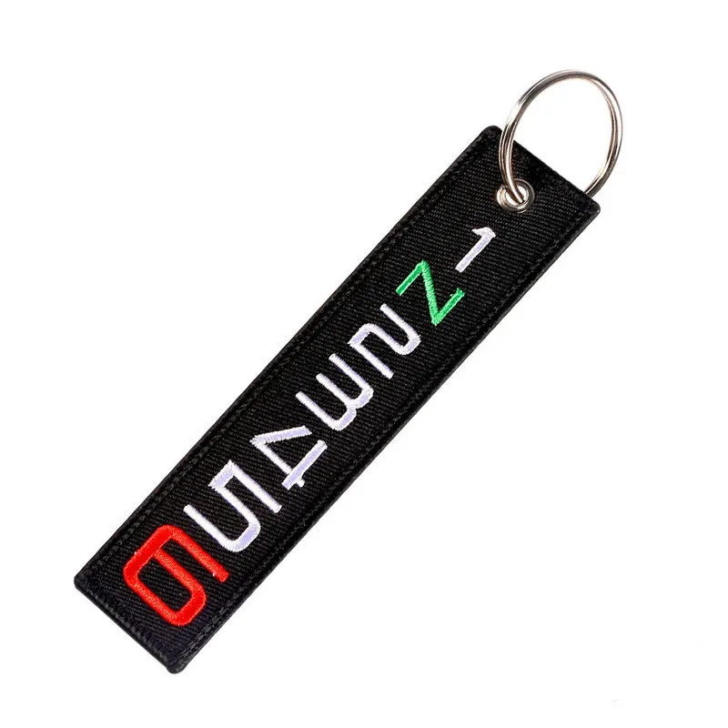 

Fashion 6 5 4 3 2 N 1 Launch Key Chain Stalls Tag Cool Embroidery Key Fobs OEM Keychain for Motorcycles and Cars