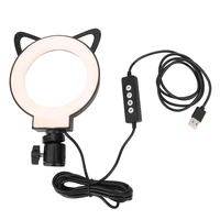 10w 5 inch led cat earring sharped dimmable photography studio makeup selfie ring light video fill light makeup tattoo accessory