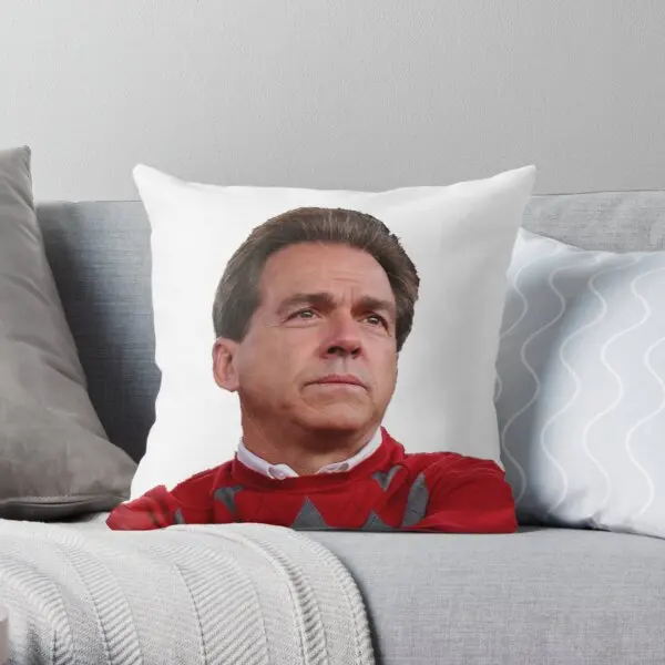 

Nick Saban Printing Throw Pillow Cover Square Fashion Bed Throw Fashion Anime Office Case Bedroom Car Sofa Pillows not include