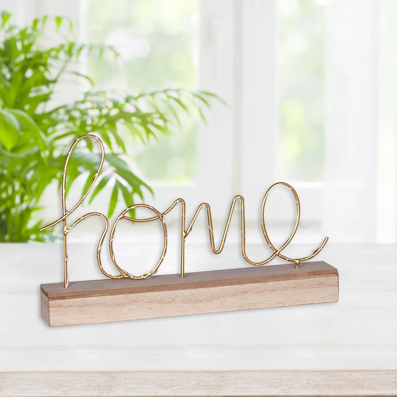 Стильный светодиодный неоновый светильник металлическая деревянная лампа