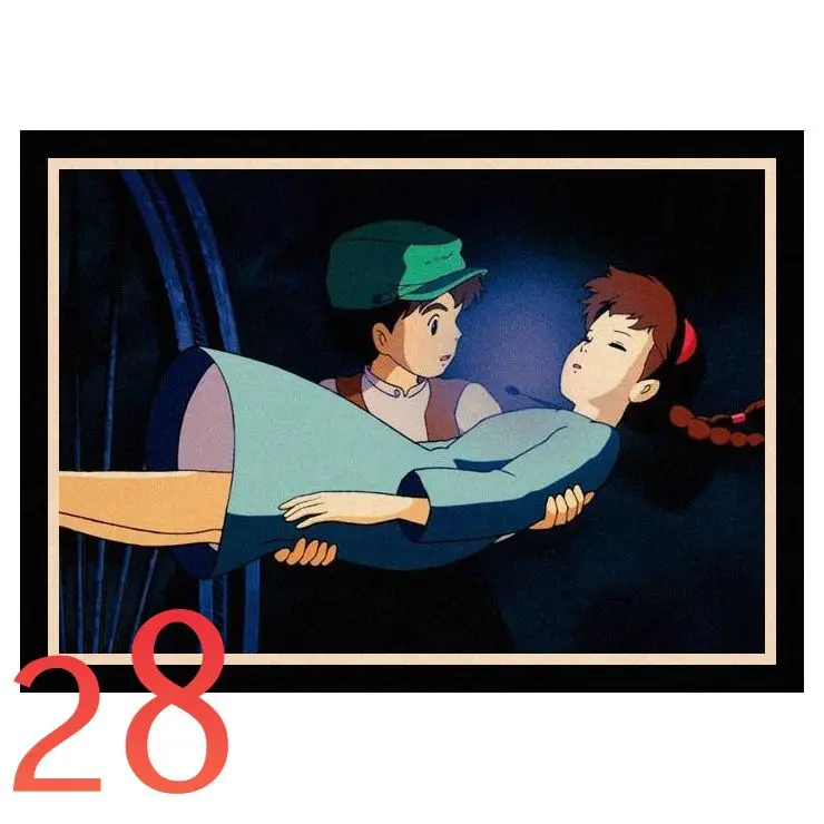 Оранжевый Идеальный JL Laputa Castle in the Sky Хаяо миядзяки; домашний декор крафт Бумага высокое качество постер на стену стикеры TKZC01 - Цвет: Оранжевый