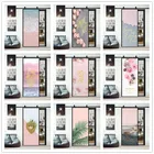 Декоративная наклейка на дверь, виниловая самоклеящаяся наклейка на дверь для обновления комнаты девочки, съемный художественный плакат на дверь, розовый цвет