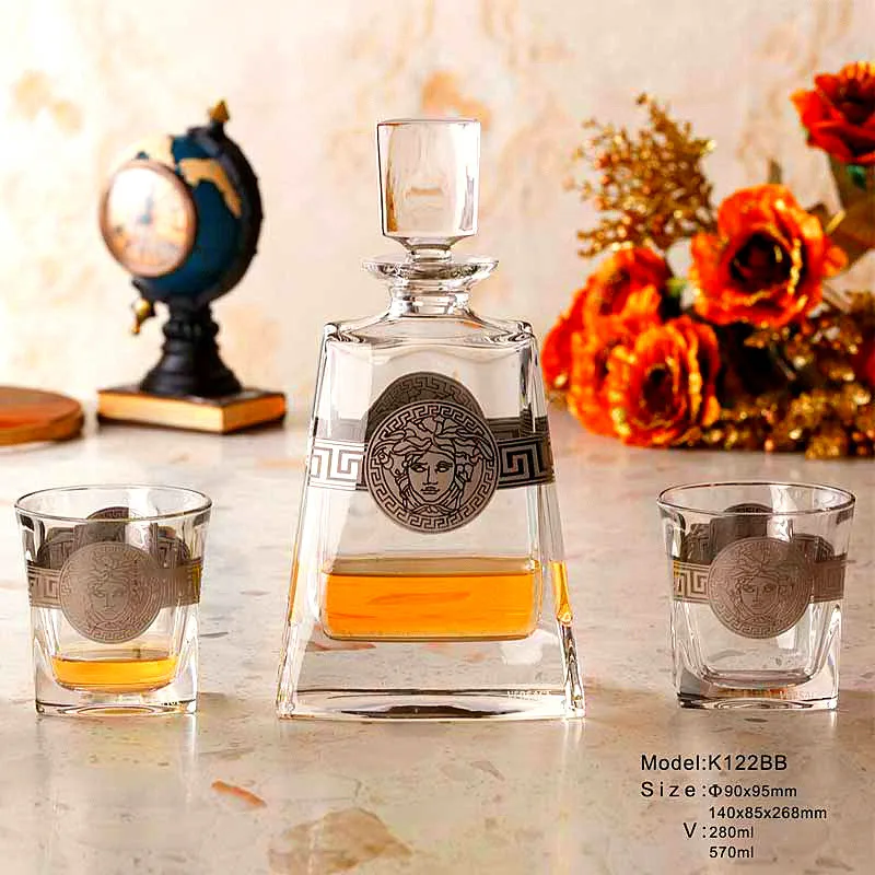 Набор хрустальных бокалов для виски набор питья сепаратор вина и 6 свадебные