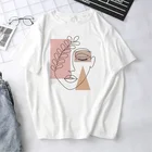 Летняя модная футболка с геометрическим рисунком розы, женские топы, базовая футболка 4 цветов, уличная одежда, забавная футболка принцессы для девочек