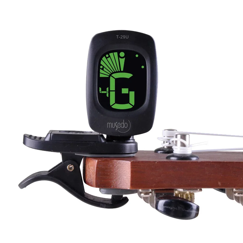 

Musedo T-29U Mini Clip-on Clip on LCD Display Ukulele Tuner Backlight 360 Degree Rotatable Clip Ukulele [Ukulele Dedicated]