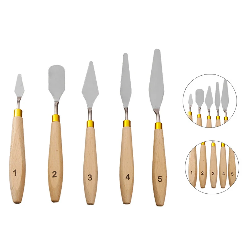 5 шт. набор инструментов для рисования нержавеющая сталь|Ручки и кисти картин по