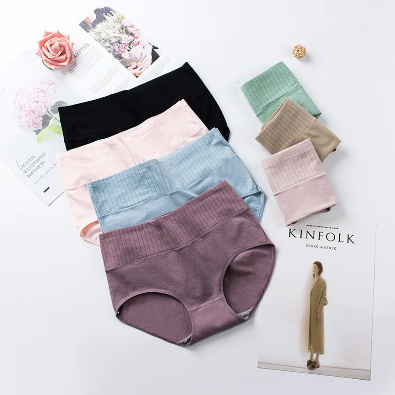 

Hot Sale Simple Seamless Underwear Ladies High Waist Pure Cotton Underwear Simple Fashion All-match Panties
