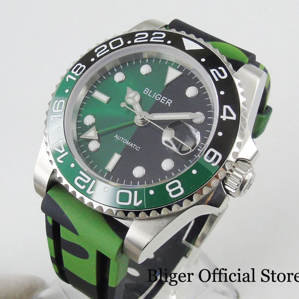 Новый дизайн 40 мм Автоматическая Мужская фотосессия ремешок керамический ободок